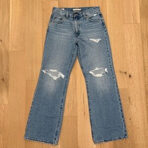 Levi's Distressed Light Blue Bootcut Jeans